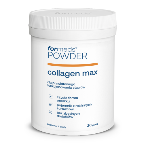 For POWDER COLLAGEN MAX Kolagen D3 K2 MK7 Kwas hialuronowy wit. C 30 porcji - kości i stawy - ForMeds 