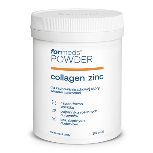 For POWDER COLLAGEN ZINC Kolagen + Cynk  30 porcji włosy skóra paznokcie ForMeds