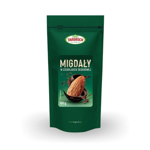 Migdały w czekoladzie deserowej 150g Targroch