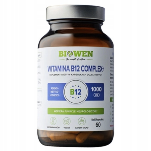 Witamina B12 complex+ 60 kapsułek Biowen