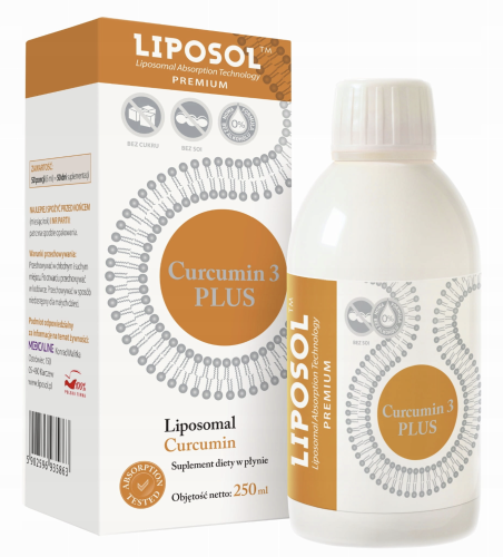 Liposol Liposomalna KURKUMINA Curciumin 3 PLUS 250ml