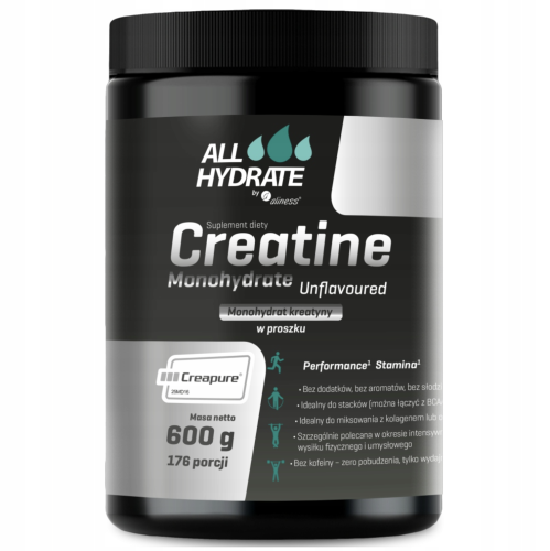 KERATYNA W PROSZKU AllHydrate Creatine 600g monohydrat Aliness