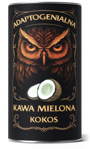 Kawa mielona Adaptogenialna smak - Kokos Lion's Mane Reishi Chaga NA STRES 100g