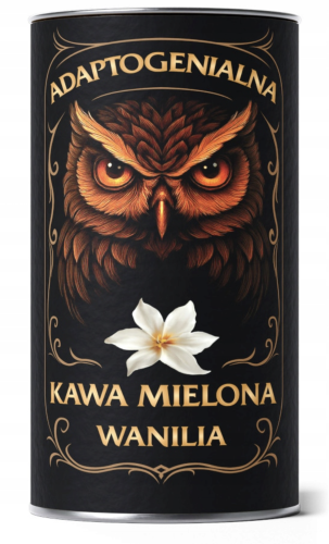 Kawa mielona Adaptogenialna smak - Wanilia Lion's Mane Reishi Chaga NA STRES 100g