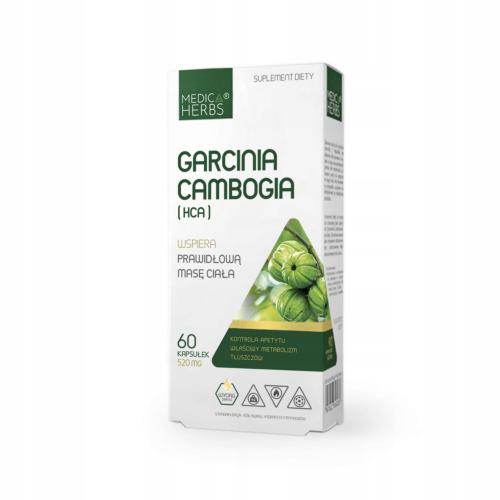 Garcinia Cambogia PRAWIDŁOWA MASA CIAŁA 60 kaspułek Medica Herbs