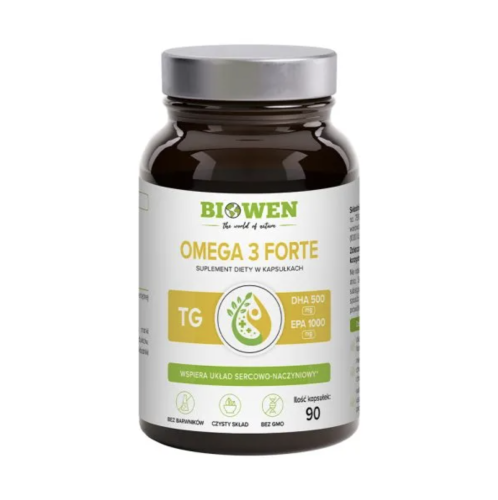 Omega 3 Forte 1000 mg EPA, 500 mg DHA Biowen 90 kapsułek