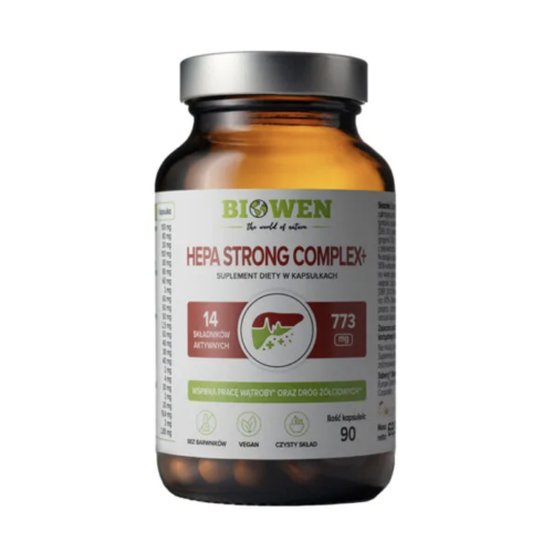 Hepa Strong Complex+ wspomaganie wątroby BIOWEN 90 kapsułek