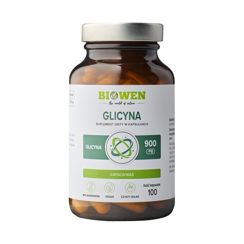 Glicyna NA SEN MIĘŚNIE I UKŁAD NERWOWY 100 kapsułek Biowen