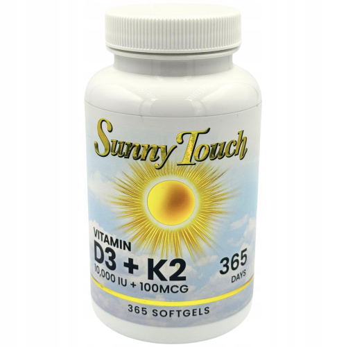 Sunny Touch Witamina D3 10000IU+K2 NA ODPORNOŚĆ 365 kapsułek