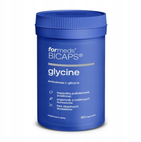 FOR BICAPS GLYCINE GLICYNA NA STRES SEN MIĘŚNIE 60 kapsułek