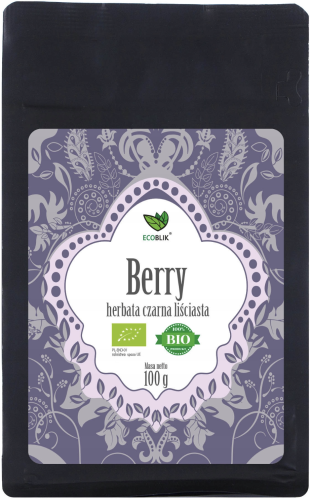 Czarna herbata berry OWOCOWA liściasta 100g eko Ecoblik