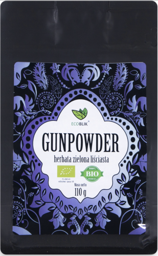 Herbata zielona liściasta Gunpowder OBNIŻA CIŚNIENIE KRWI 110 g EcoBlik