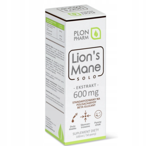 Lions Mane soplówka NA MÓZG I ODPORNOŚĆ 100ml Plonpharm