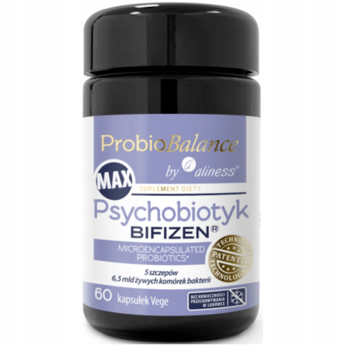 ProbioBALANCE MAX Psychobiotyk NA JELITA I MÓZG 60 kaps. Aliness