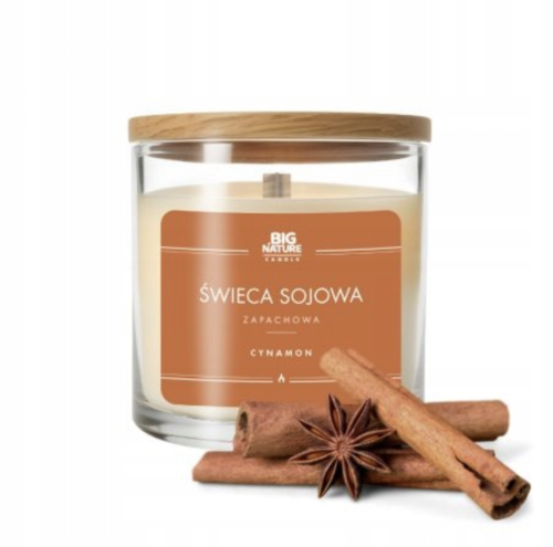 Świeca sojowa CYNAMON 150g BigNature