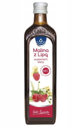 Sok malina z lipą 490ml Oleofarm