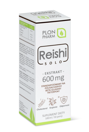 Reishi 600 mg NA CHOLESTEROL KRĄŻENIE I ODPORNOŚĆ Plonpharm 100 ml
