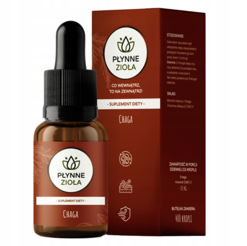 Płynne zioła NA ODPORNOŚĆ ANTYOKSYDANCJA NA METABOLIZM CHAGA 15ml