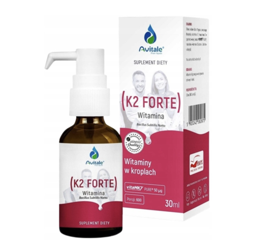 Witamina K2 FORTE NA ODPORNOŚC I MOCNE KOŚCI KROPLE30 ml Avitale