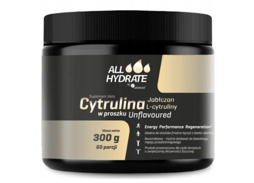 Cytrulina SIŁA MIĘŚNI 300g 60 porcji PROSZEK ALLHydrate Aliness