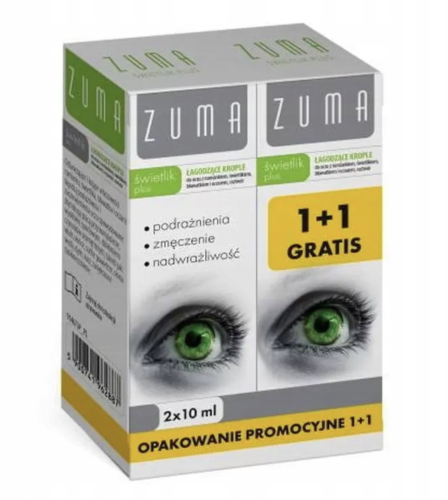 ZUMA Świetlik Plus  ŁAGODZĄCE krople do oczu 2x10ml