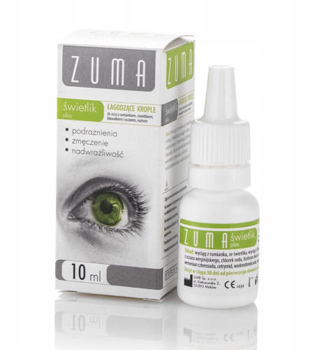 ZUMA Świetlik Plus ŁAGODZĄCE krople do oczu WYCIĄG Z RUMIANKU 10ml