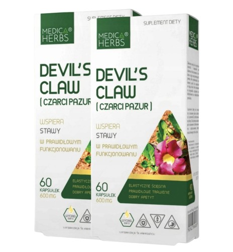 2x Devil's CLAW Czarci pazur Medica Herbs