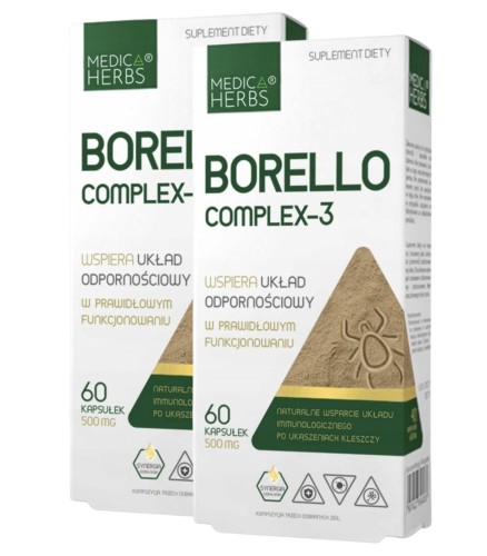 2x Borello Complex WSPARCIE IMMUNOLOGICZNE Medica Herbs 120 kapsułek