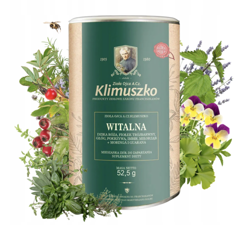 Klimuszko herbata w saszetkach WITALNA RÓŻA DZIKA GŁÓG