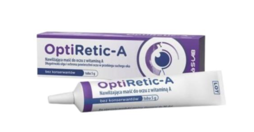 OptiRetic-A NAWILŻAJĄCA MAŚĆ DO OCZU WITAMINA A5g