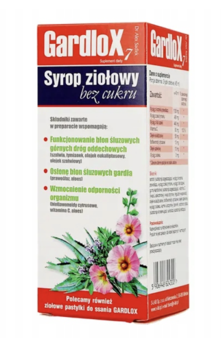 Gardlox syrop ziołowy WSPARCIE PRZY KASZLU MOKRYM I SUCHYM 120ml