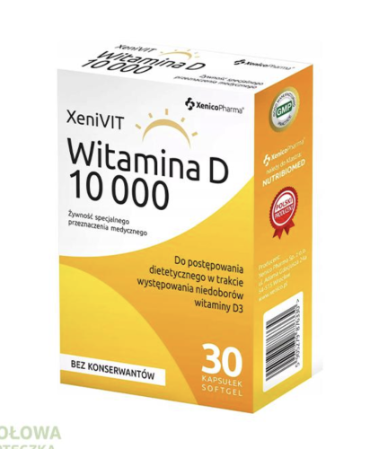 Witamina D Max  NA ODPORNOŚĆ I KOŚCI 10 000mg 30 kapsułek XeniVIT