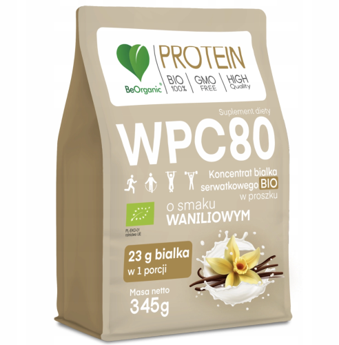 BeOrganic Białko serwatkowe WANILIA 345g