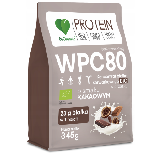 BeOrganic Białko serwatkowe KAKAO 345g