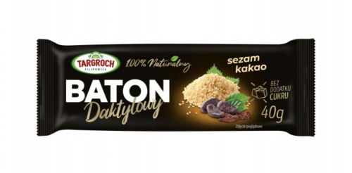 Baton daktylowy z sezamem i kakao 40g Targorch