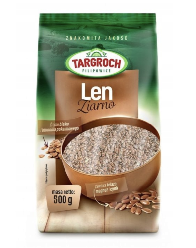 Len brązowy ziarno 0,5 kg Targroch