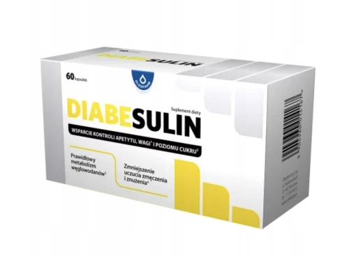 Diabesulin WSPARCIE PRAWIDŁOWEGO POZIOMU CUKRU I METABOLIZMU 60 kapsułek Oleofarm