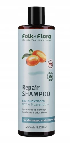 Szampon Rokitnik ODNOWA, WZMOCNIENIE  WŁOSÓW ZNISZCZONYCH 400ml Folk&Flora