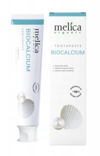 Naturalna pasta do zębów WZMOCNIENIE SZKLIWA I KOMPLEKSOWA OCHRONA JAMY USTNEJ bez fluoru 100ml Melica Organic