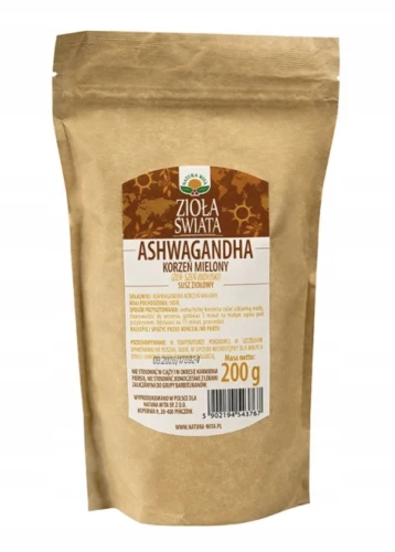 ASHWAGANDHA KORZEŃ MIELONY 200g NATURA WITA