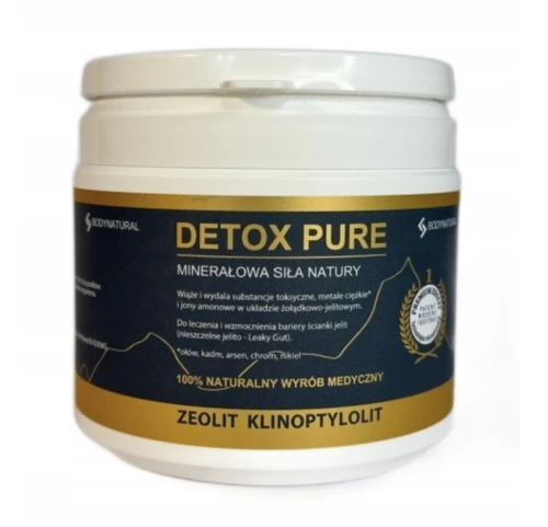Detox Pure ZEOLIT MEDYCZNY proszek NATURALNE WSPARCIE OCZYSZCZANIA ORGANIZMU 200 g