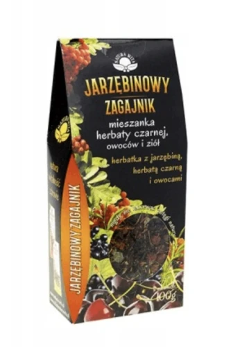 HERBATA Z JARZĘBINĄ HERBATĄ ROOIBOS, MALINĄ I KWIATEM LIPY 100g NATURA WITA
