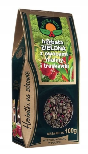 HERBATA ZIELONA Z OWOCAMI MALINY I TRUSKAWKI 100g NATURA WITA