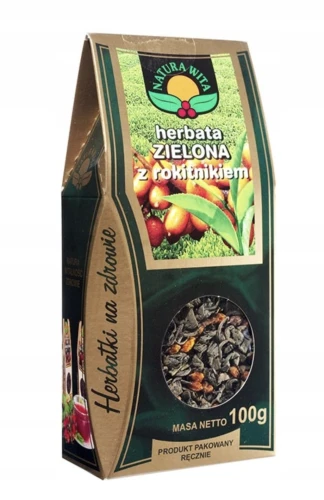 HERBATA ZIELONA Z ROKITNIKIEM 100g NATURA WITA
