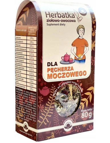 HERBATA ZIOŁOWO-OWOCOWA DLA PĘCHERZA MOCZOWEGO 80g NATURA WITA