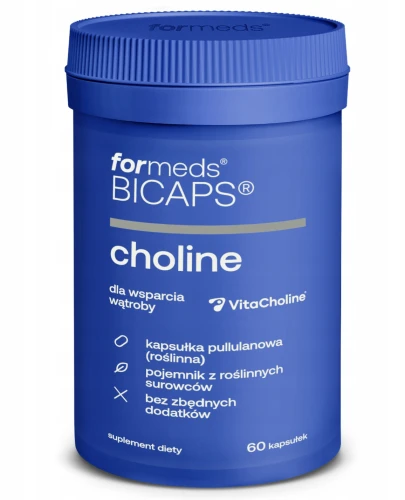 BICAPS CHOLINE WSPARCIE WĄTROBY I METABOLIZMU TŁUSZCZÓW 60 kapsułek