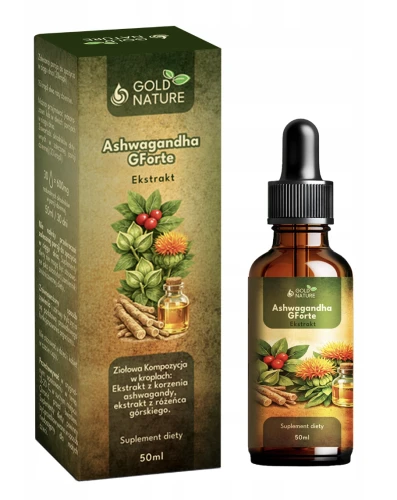 Ashwagandha WSPARCIE NA STRES, ZMĘCZENIE I KONCENTRACJĘ GoldFarmex  50ml