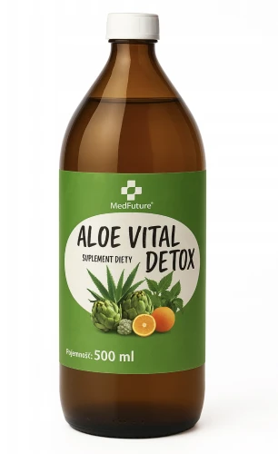 Sok Aloe Vital DETOX WSPARCIE OCZYSZCZANIA ORGANIZMU I METABOLIZMU 500 ml Medfuture