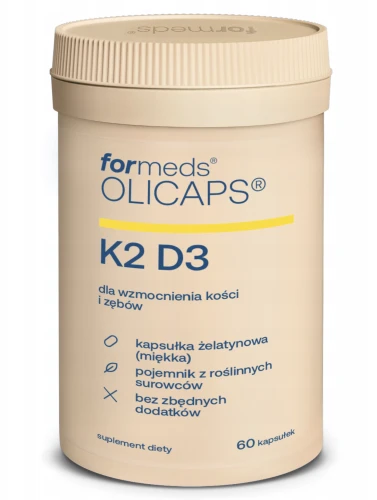 OLICAPS K2 D3 WSPARCIE KOŚCI, ODPORNOŚCI I PRAWIDŁOWEJ MINERALIZACJI Formeds