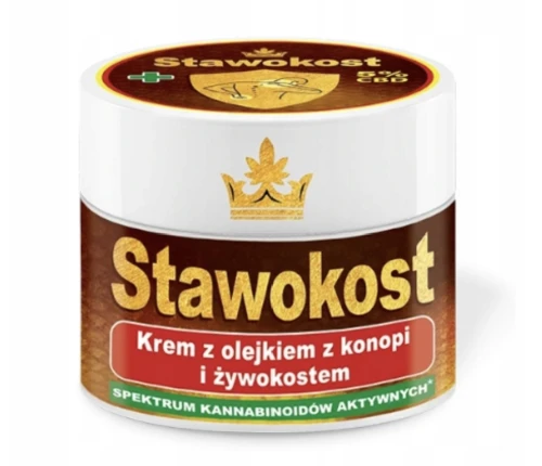 STAWOKOST KREM Z OLEJKIEM KONOPNYM I ŻYWOKOSTEM CBD DO MASAŻU 50 ML